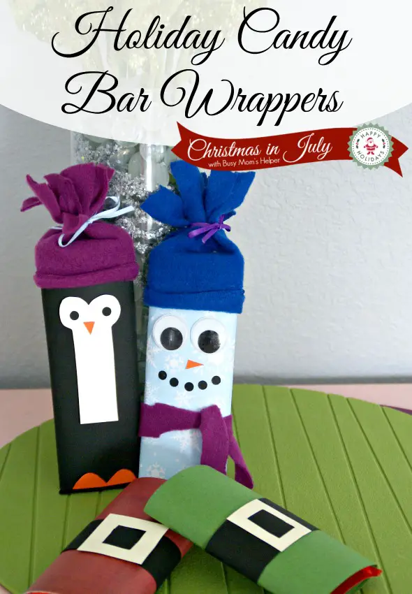 Holiday Candy Bar Wrapper with Free Printables / by BusyMomsHelper.com