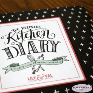 The Keepsake Kitchen Diary / a perfect heirloom cookbook / recipe book / review by BusyMomsHelper.com