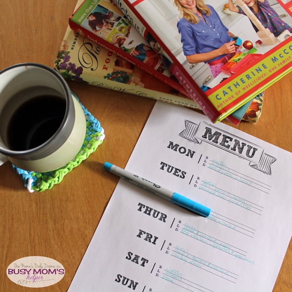 Printable Menu Planner | One Mama's Daily Drama for Busy Mom's Helper