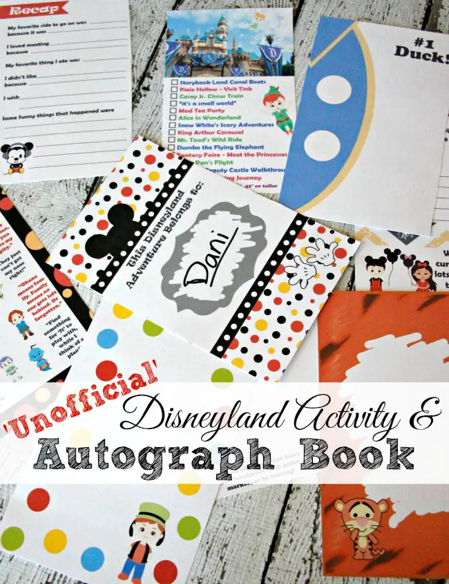 2016 Unofficial Disneyland Activity & Autograph book by BusyMomsHelper / shared on Carrie Elle Blog