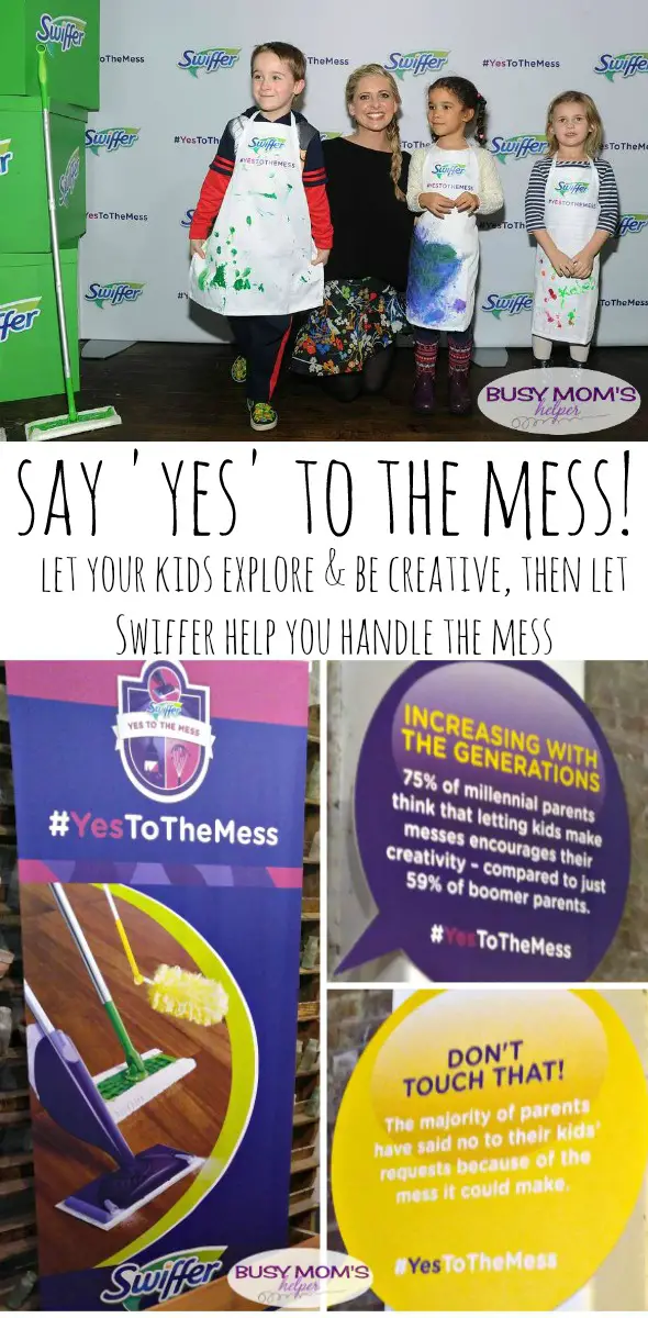 Do you tell your kids 'no' a lot because you're afraid of the mess? Learn to say 'YES' to the mess, allow your kids to be creative and explore, then let Swiffer help you tackle that mess! by BusyMomsHelper.com #YesToTheMess #Swiffer #sponsored