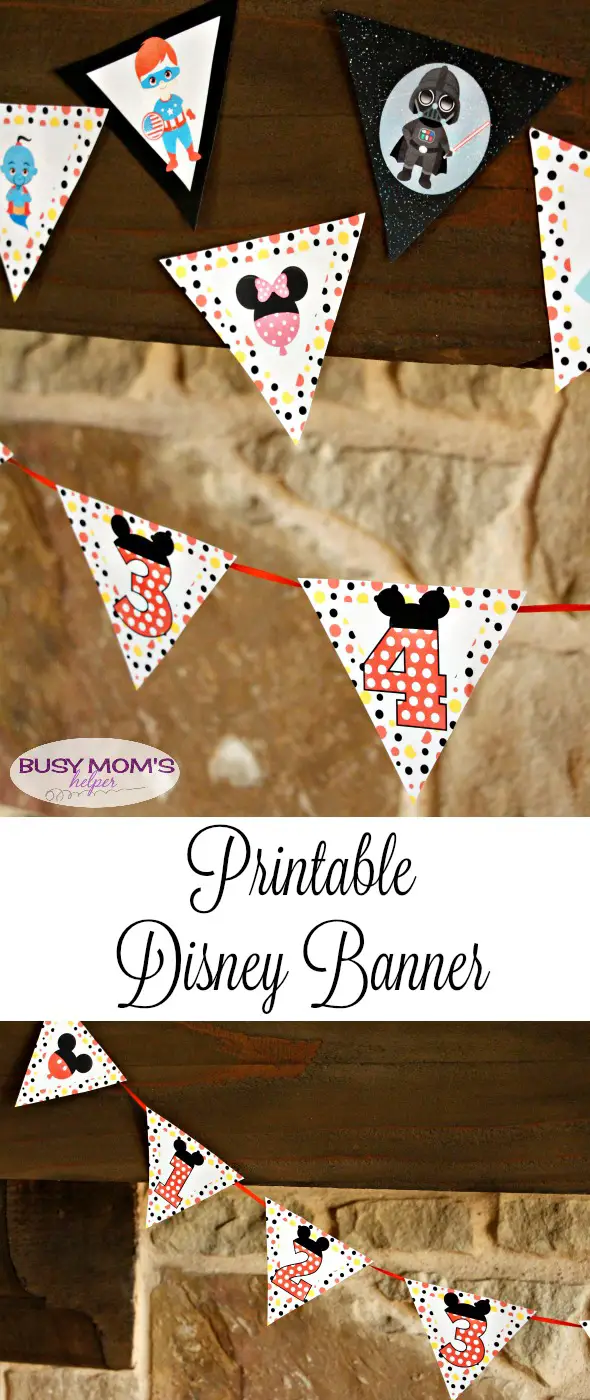 Printable Disney Banner / by BusyMomsHelper.com / Disney Countdown