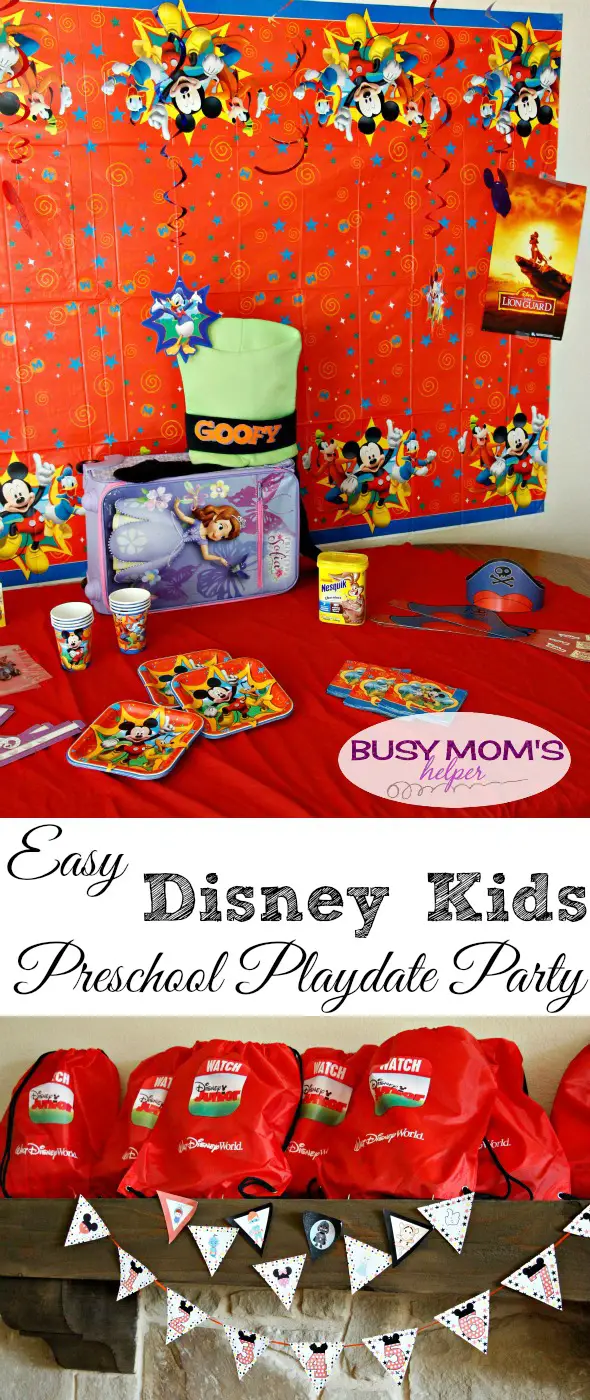 Easy Disney Kids Playdate Party / Walt Disney World Party / Disney themed playdate / by BusyMomsHelper.com #DisneyKids @DisneyMoms @DisneyWorld #spons