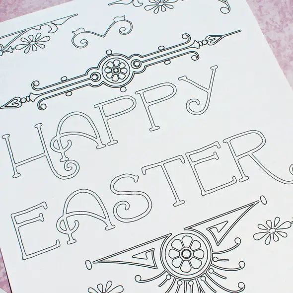 Printable Easter art coloring page | One Mama's Daily Drama for Busy Mom's Helper