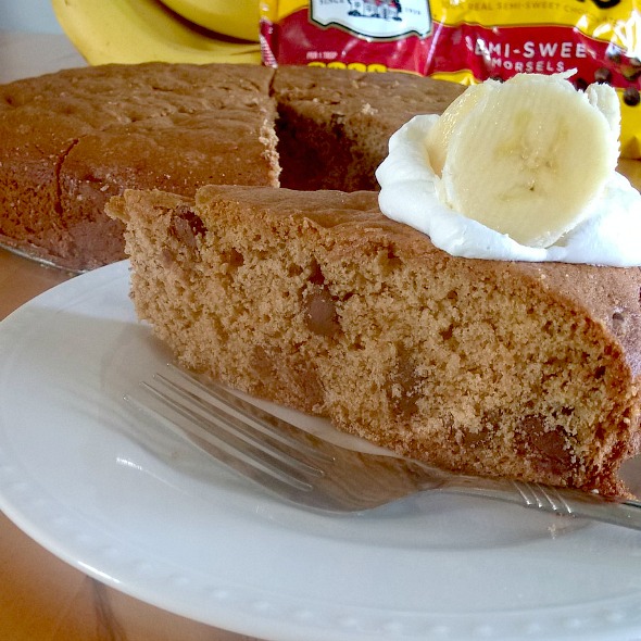 Banana Chocolate Chip Cake by Nikki Christiansen for Busy Mom's Helper