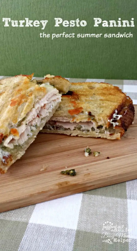 A Turkey Pesto Panini is delicious summer sandwich