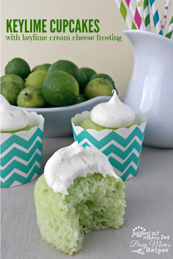 Keylime Cupcakes with keylime cream cheese frosting