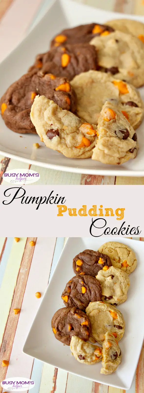 Pumpkin Pudding Cookies - in 3 different varieties! recipe by BusyMomsHelper.com / the perfect snack or dessert for pumpkin-lovers