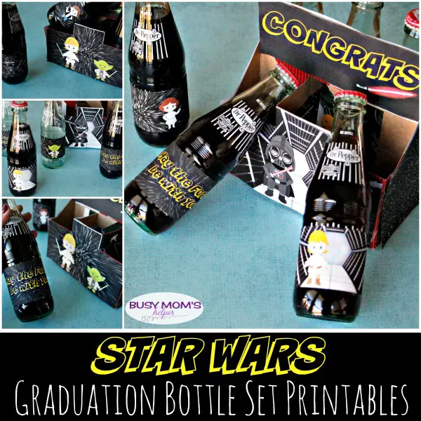 Star Wars Graduation Bottle Set Printables / by BusyMomsHelper.com / the perfect graduation gift for Star Wars fans!