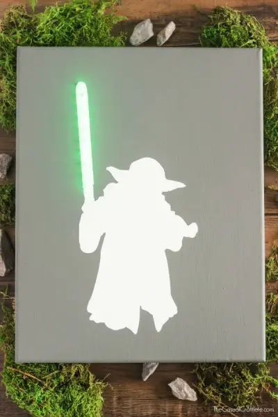 Yoda-Canvas-Art-with-Lighted-Green-Lightsaber-