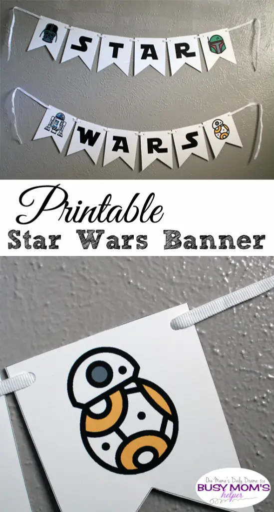 Printable Star Wars Banner {full alphabet + icons}
