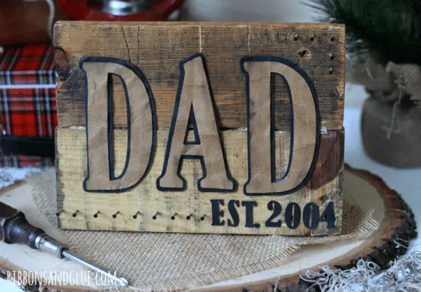 Dad Pallet Sign / fun father's day craft / easy gift for dad