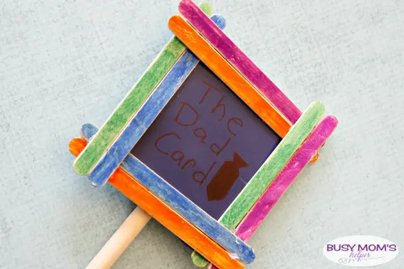 The Dad Card / the perfect Father's Day Gift - let him pull his Dad Card to have the final say with shows, meals, etc. on his special day / Make this quick and easy Father's Day craft with supplies on-hand! by BusyMomsHelper.com