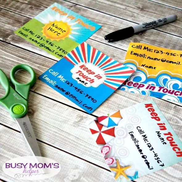 Summer Break 'Keep in Touch' Printables for School Kids / by BusyMomsHelper.com / Make it easier for your kids to stay in touch with their friends & plan playdates this summer vacation