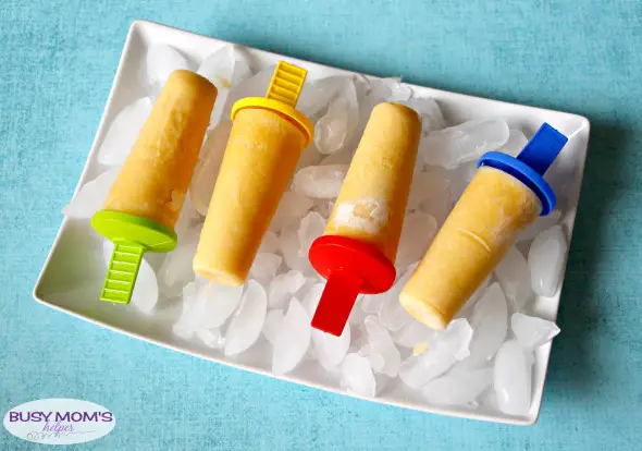 Fruit & Yogurt Popsicles / by BusyMomsHelper.com / Homemade Popsicles / Great recipes for leftover baby food #ad #CookingWithGerber