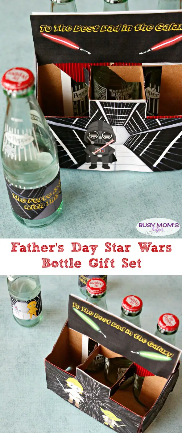 Father's Day Star Wars Bottle Gift Printable Set / by BusyMomsHelper.com / a Great Star Wars Dad Gift!