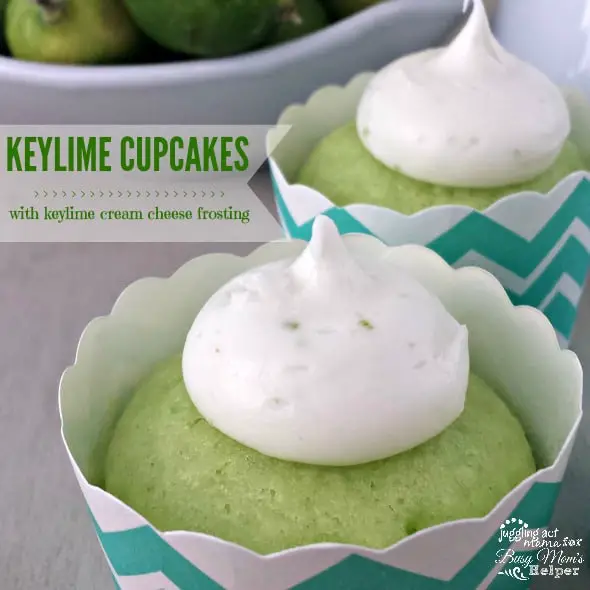 Keylime Cupcakes with keylime cream cheese frosting