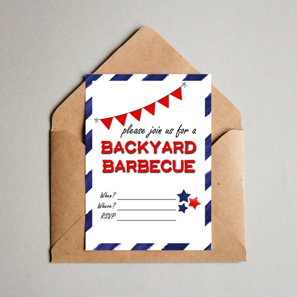 Printable Backyard Barbecue Invitation