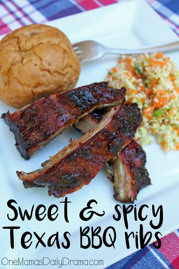 Sweet and spicy Texas BBQ ribs by One Mama's Daily Drama