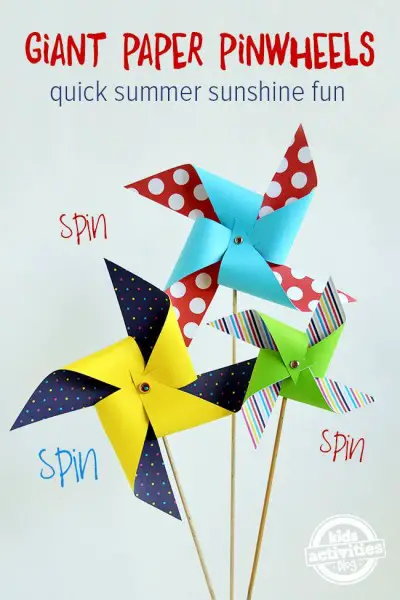 DIY paper pinwheel 