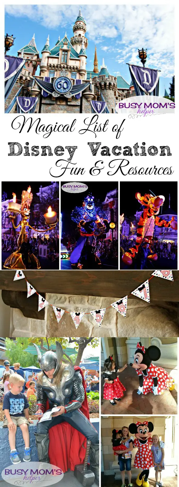 Magical List of Disney Vacation Fun & Resources / by BusyMomsHelper.com / Lots of Disney tips and recaps