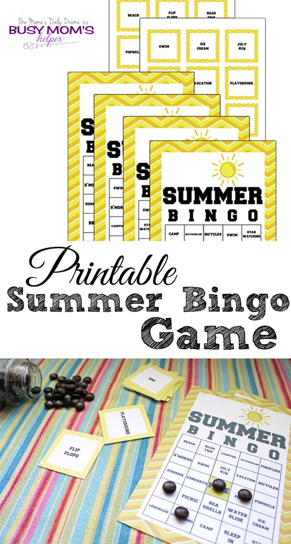 I adore this Summer BINGO Game Printable by One Mama's Daily Drama for Busy Mom's Helper! It's a fun and eduational way to entertain the kids this summer!