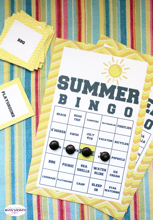 Summer BINGO Game Printable | One Mama's Daily Drama for Busy Mom's Helper