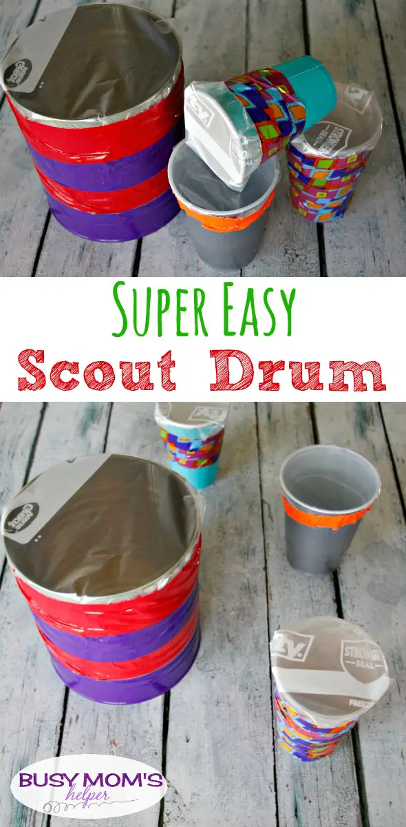 Super Easy Scout Drum - A Fast and Simple Scouts Craft / by BusyMomsHelper.com