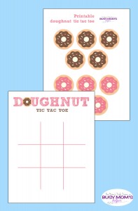 Printable Doughnut Tic Tac Toe Game