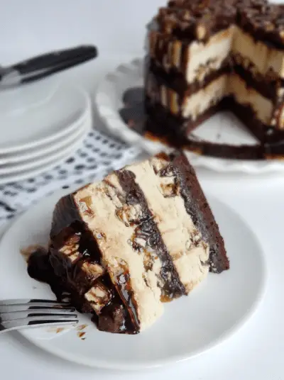 snickers brownie ice cream cake