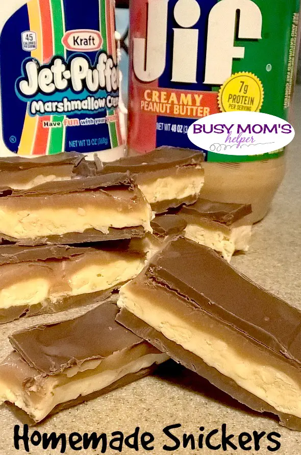 Homemade Snickers by Nikki Christiansen for Busy Mom's Helper