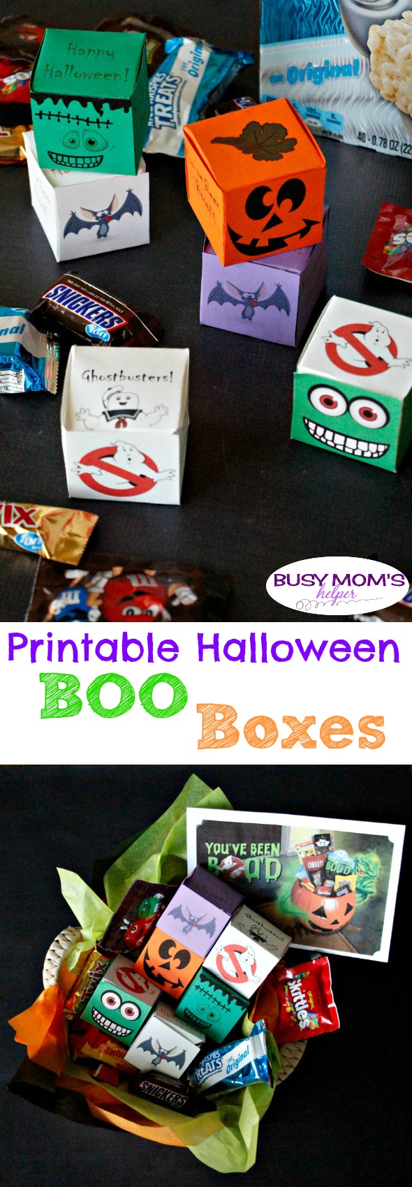 Printable Halloween BOOing Boxes / a great idea for 'You've Been BOO'd' #BOOItForward @Walmart #ad
