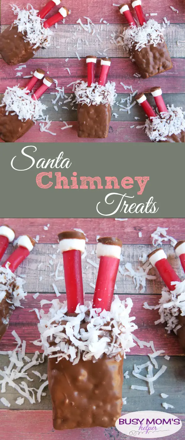Cute Santa Chimney Treats / Uh-oh, Santa is stuck in the chimney in these fun and easy Christmas treats!