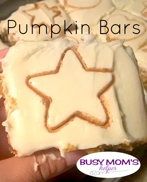 Pumpkin Bars by Nikki Christiansen for Busy Mom's Helper