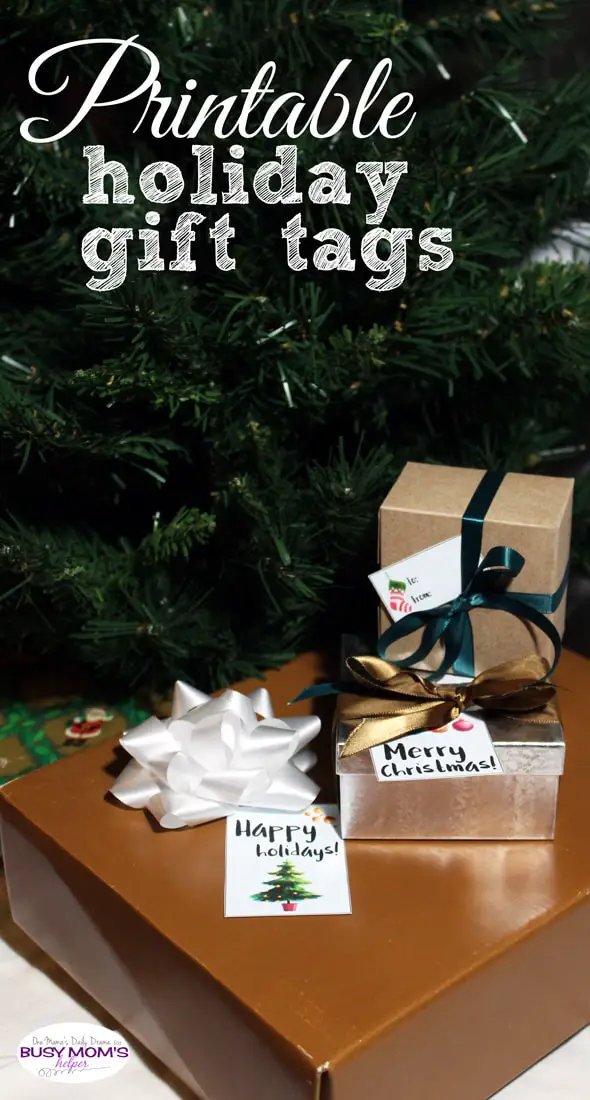 Printable holiday gift tags | One Mama's Daily Drama for Busy Mom's Helper