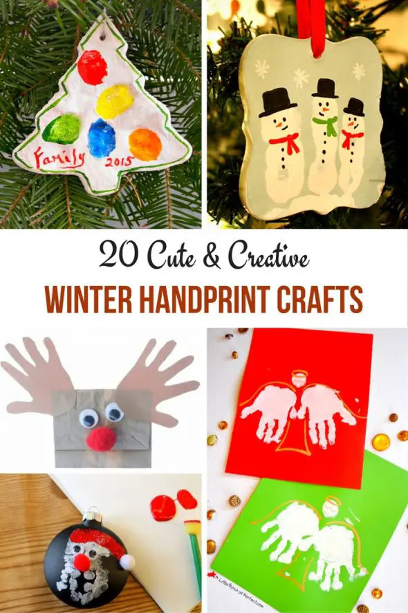 20 Winter Handprint Crafts - a great list of winter activities for kids!