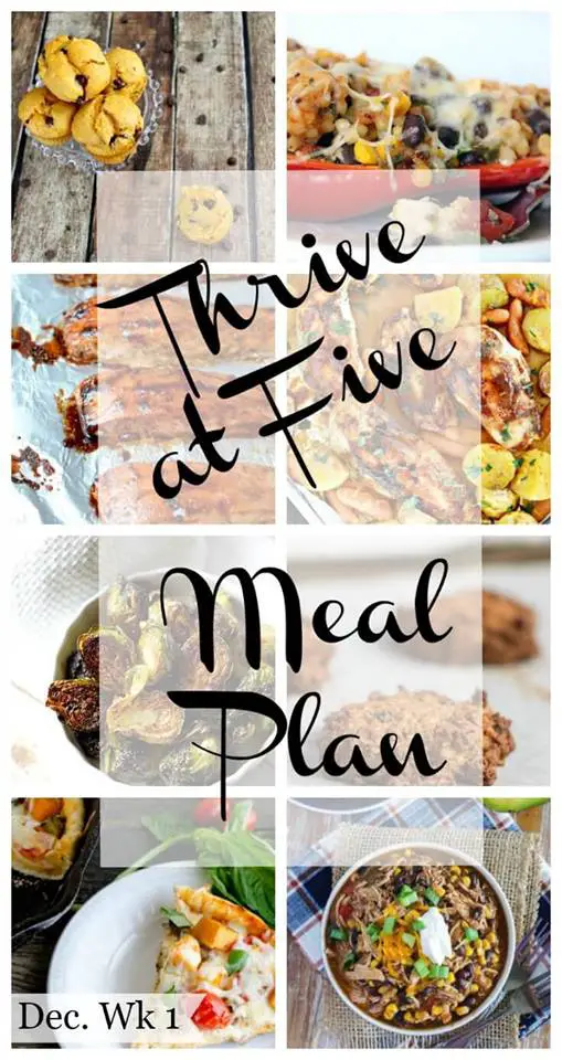 Thrive at Five Meal Plan Week 3