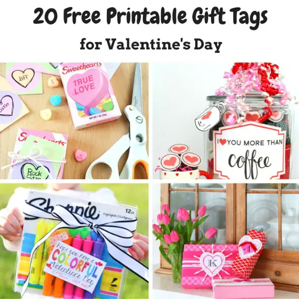 20 Free Printable Valentine’s Day Gift Tags