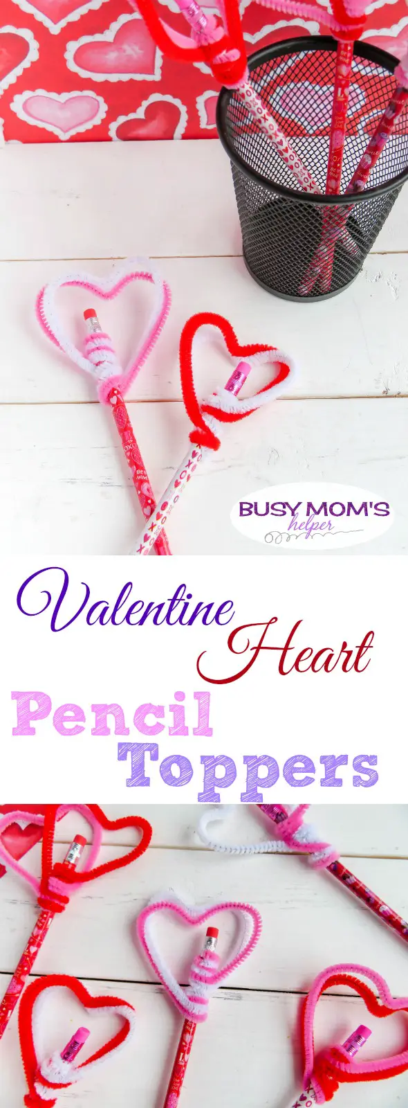 Valentine Heart Pencil Toppers