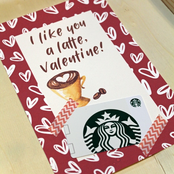 Printable Teacher Valentine Gift Card Holder