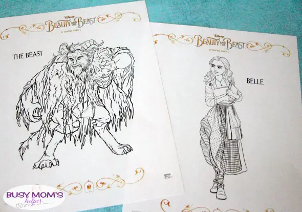 Beauty & The Beast Coloring Pages