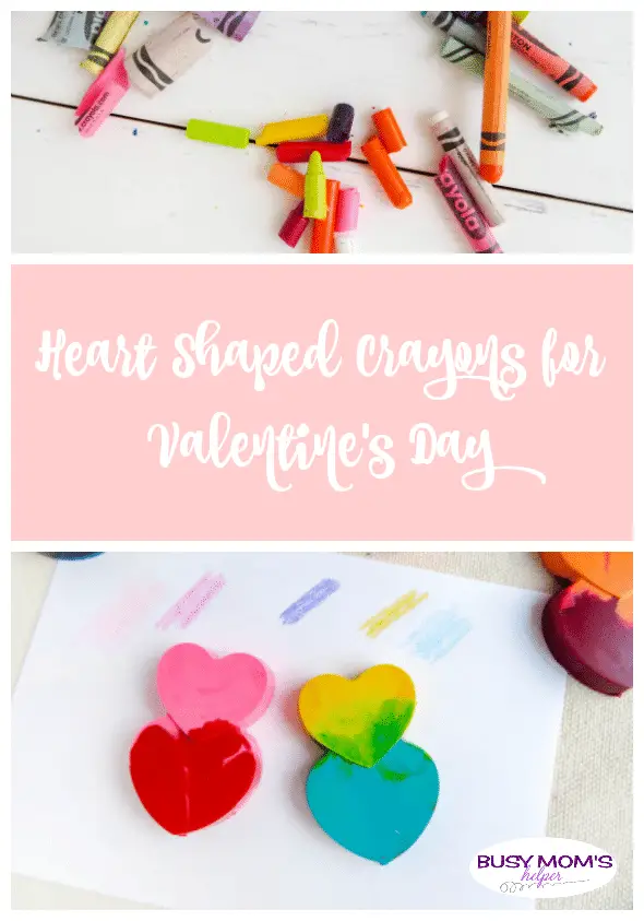 Heart Shaped Crayons for Valentine's Day