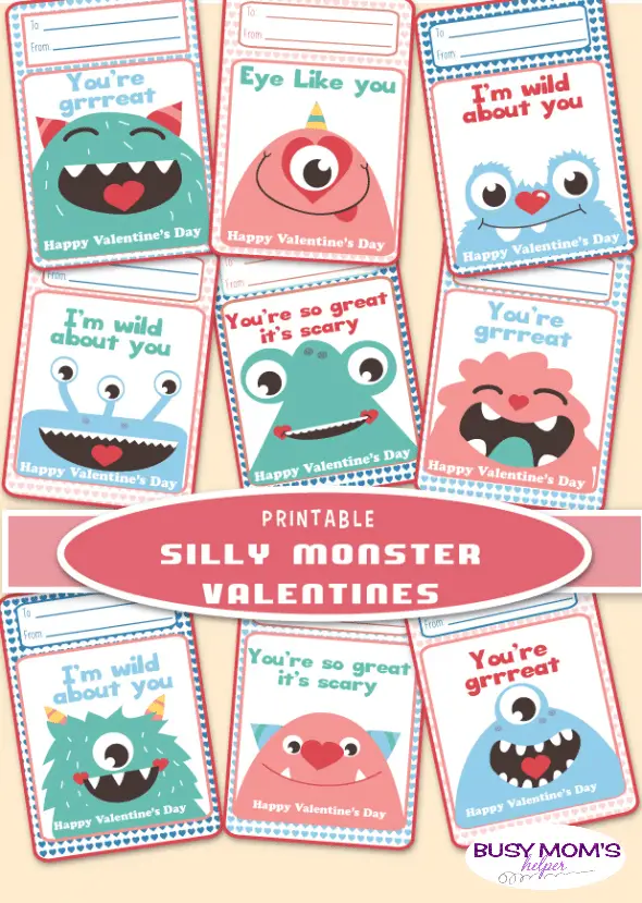 Silly Monster Valentines