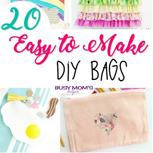 20 Easy to Make DIY Bags - Busy Mom's Helper