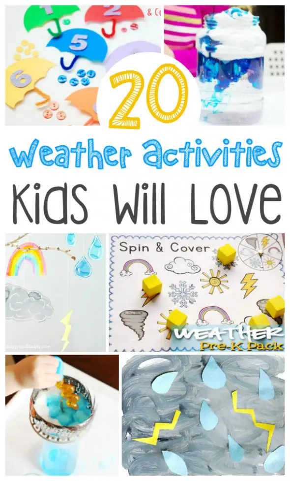 20 weather activities kids will love / a great resource for preschool weather unit