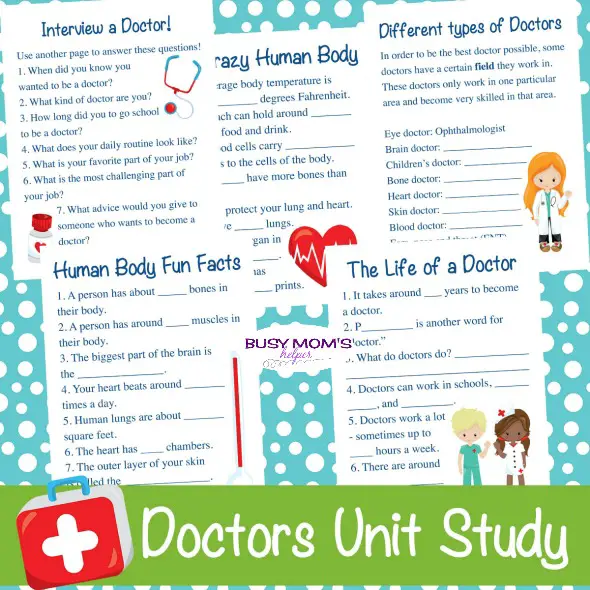 Doctors Unit Study Printable Pack