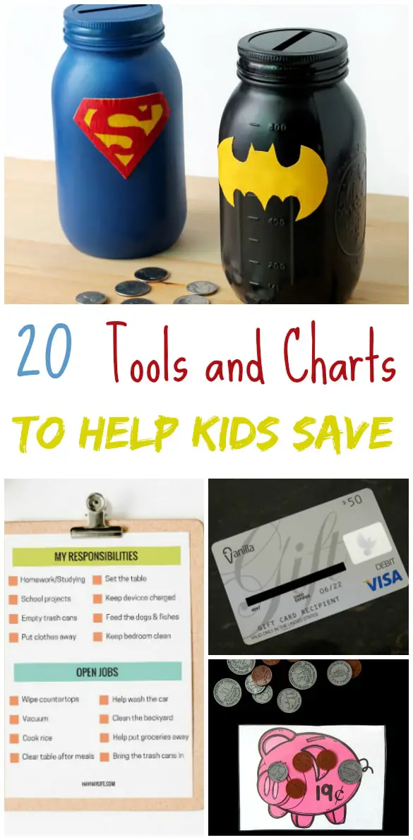 20 Tools & Charts to Help Kids Save Money