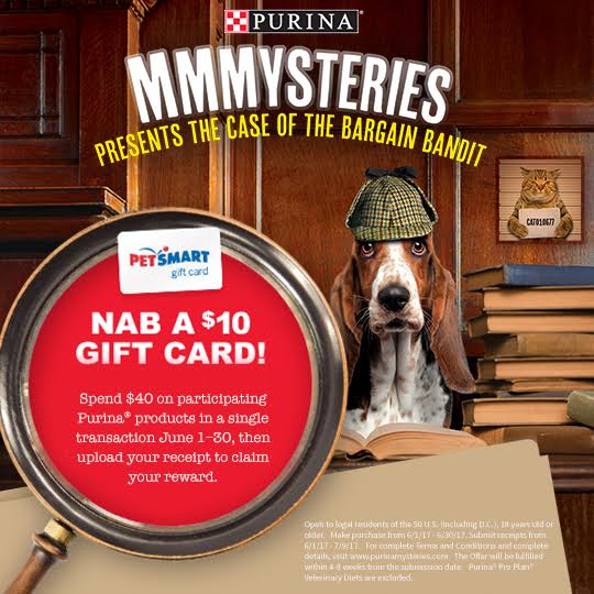 Purina makes it easier to enjoy quality pet products AND nab a $10 gift card! #ad #PurinaMysteries @purina @petsmartcorp