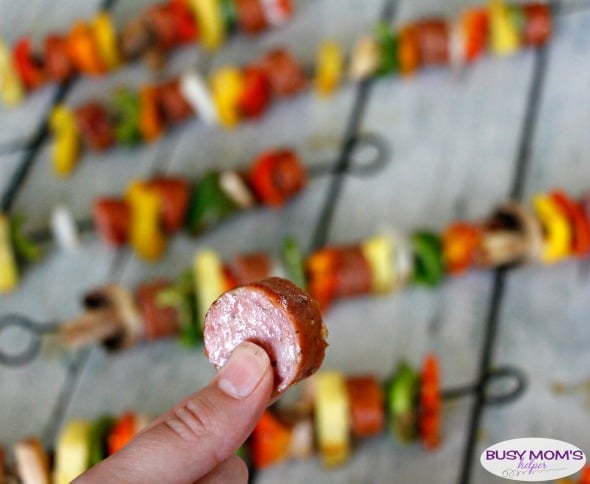 Marinated Sausage Kabobs #ad #WhatsCookingWednesday @klementssausage