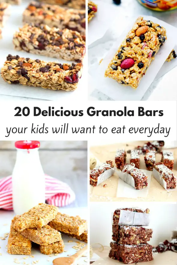 20 Delicious Granola Bar Recipes your kids will love!
